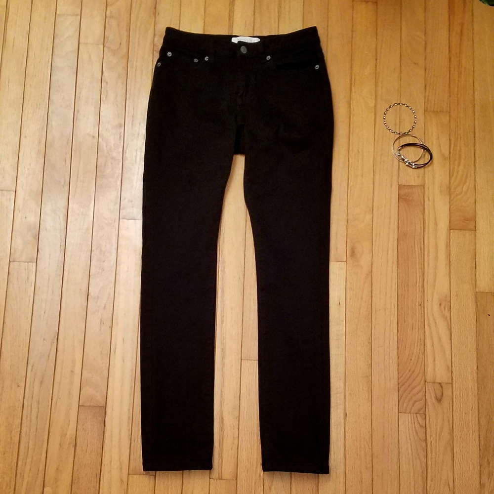 Kenneth Cole Reaction Black Slim Straight Leg Denim Jeans Size 4
